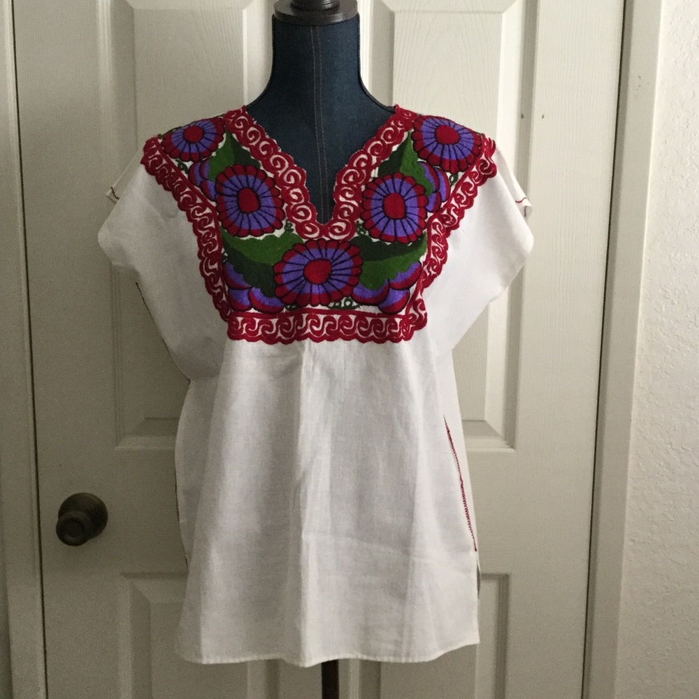 Oaxaca Handmade Embroidered Cotton Blouse